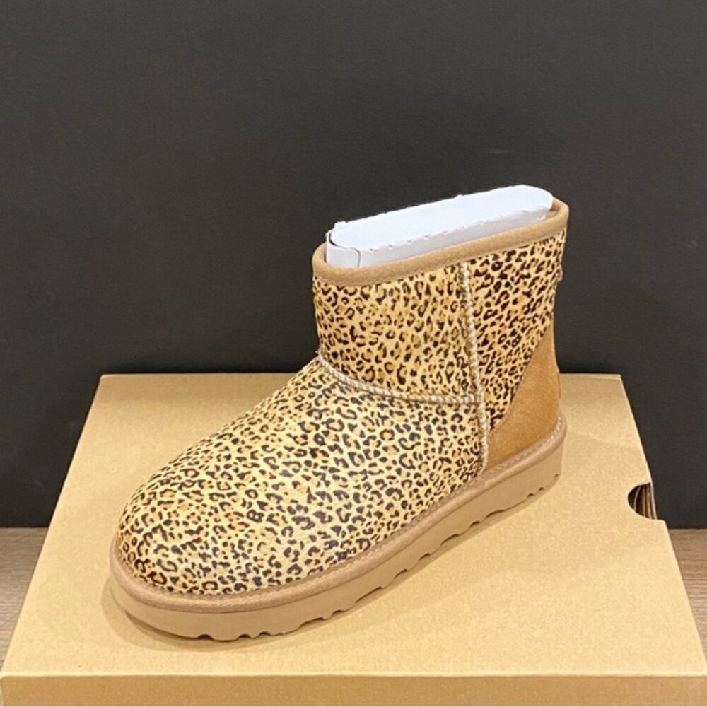 UGG Women's Classic Mini Speckles Chestnut Short Ankle Boots Bootie Shoes NEW